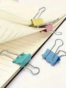 60pcs Mixed Colour Metal Binder Clips 15mm Small-Sized,Ideal For Office,Teacher Gift,Kitchen Clips,Students,And Fun Stationery Collection. Back To School - Multicolor - View 6