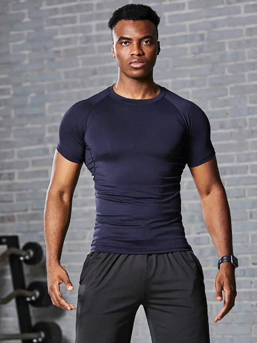 Men Sports Tees & Tanks - Royal Blue - View 1