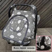DODO NICI Baby Car Seat Cover Carseat Canopy For Newborn Carrier 2 Layers Window With Mesh, Patented
