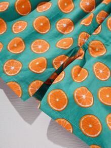 3 Pairs Men's Fruit Print Loose Fit Pajama Pants
