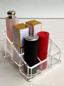 1 件透明九格口红收纳盒，适用于房间、家居、卧室、浴室、房屋、粉色房间、客厅装饰、旅行用品、礼品袋、送给妈妈、爸爸、男士、朋友、老师、生日、婚礼、书桌、架子、配件、礼品盒、趣味礼物、收纳 - 無色 - 查看 3