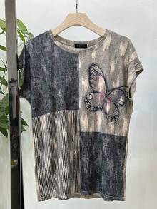 Plus Size Women Tops - màu nâu - Xem 2