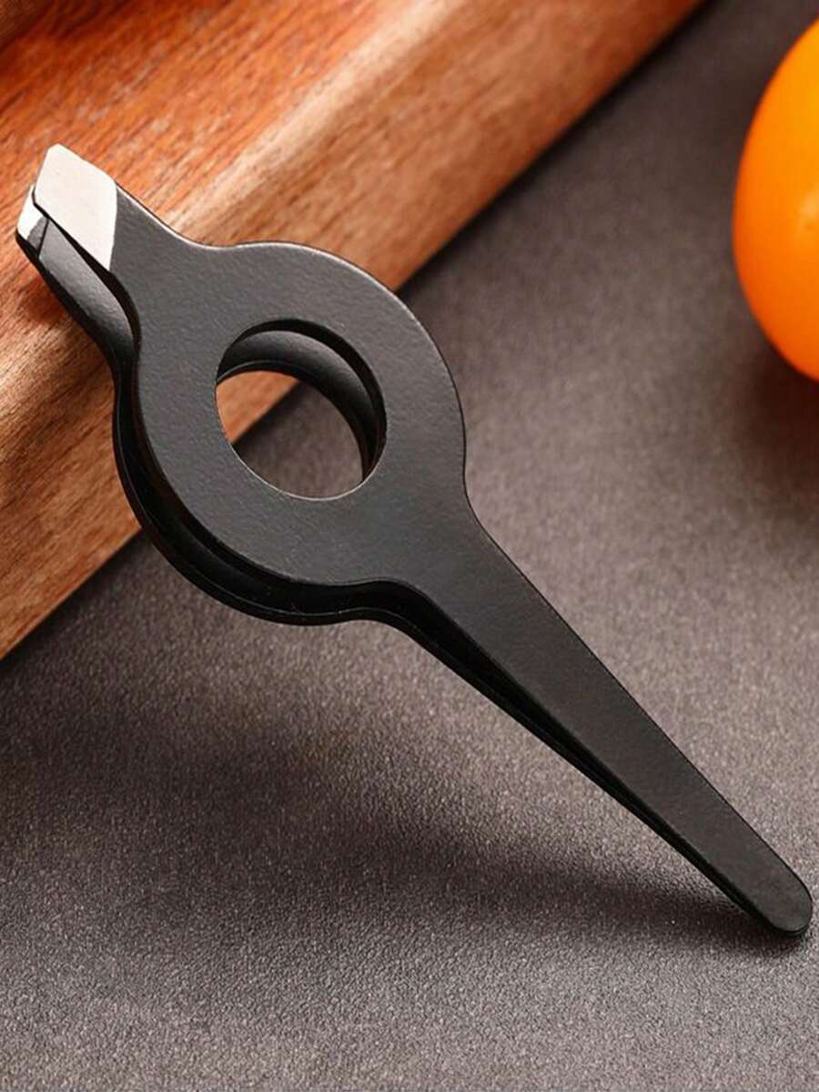 1把具有空心手柄的專業斜角鉗子,適用於眉毛和臉部毛髮除去-男女實用美容工具 - 黑色 - 查看 1