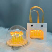 Tulip Flower Night Light,Advanced Diy Material For Handicraft Making, Valentine's Day And Birthday Gift For Girlfriend - 10 Blue Tulips-battery Finished Product - View 11