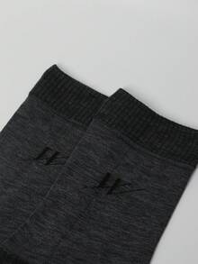 10pairs/Pack Men's Thin Ice Silk Mid-Calf Business Socks, Summer Breathable Mesh Design - Multicolor - View 2