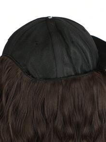 Alipearl Wig出品,女性用帽子設計及刺繡的合成纖維假髮帽,黑色,棕色粟米卷長髮款式。 - 棕色 - 查看 10