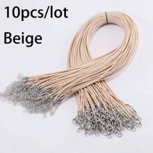 10pcs 1.5mm Leather Wax Cord Necklace With Lobster Clasp For Jewelry Making Diy Bracelet And Necklace