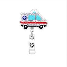 1入彩虹鑲嵌心形鑽石縮繳繩證件卡座,醫學主題 - 彩色 - 查看 7