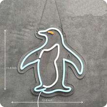 Penguin Neon Sign, Neon Sign For Wall Decor, Usb Led Sign, Penguin Wall Decor For Bar Bar Shop Club Garage Bedroom, Home Art - Blue and White - View 5