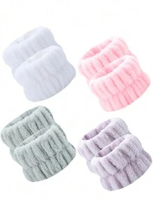 8 Pcs Wrist Towels For Washing Face Prevent Water From Spilling Down Your Arms Absorbent Wristbands Wrist Sweatband For Women Girls - Multicolor - View 1