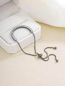 1入組優雅鋯石網球與水晶手鐲,韓國風格珠寶 - 彩色 - 查看 3