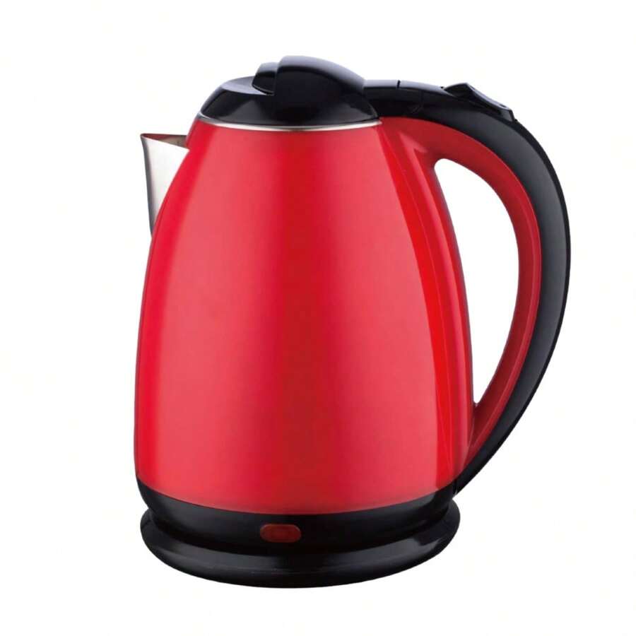 Colorful Teapot Coffee Maker Electric Kettle 2 Liter Fast Boiling Double Layer Anti-Scald - 紅色 - 查看 1