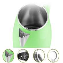 Colorful Teapot Coffee Maker Electric Kettle 2 Liter Fast Boiling Double Layer Anti-Scald - 紅色 - 查看 5