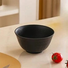 1個不易碎的黑色麥片碗 - 適用於微波爐和洗碗機的湯和沙拉碗,24oz,bpa自由pp塑料材料,多功能,適用於廚房和烹飪,可重複使用,耐熱碗 - 黑色 - 查看 1