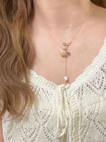 1入懷舊極簡紅櫻桃項鍊 - 彩色 - 查看 1