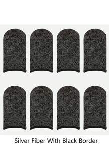 4 Pairs Of Black Thumb Sheath Finger Sheath, Anti-Sweat And Anti-Slip - Black - View 1