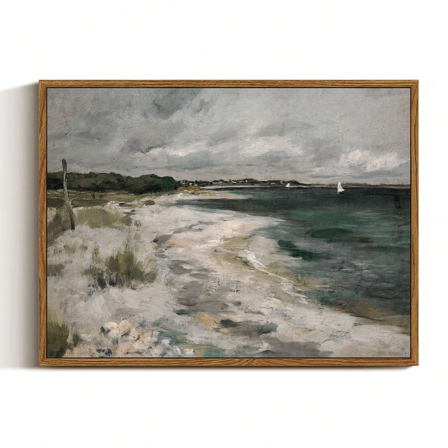 Lapremoly Schwarz Weiß Strand Wandgemälde, Wandku Produktbild-Vorschau 6
