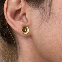 2 Piezas Tapones De Silla De Expansión De Orejas Y Túneles Con Diseño De Caracol, Calibradores Para Agujeros En Las Orejas, Estirador De Acero Inoxidable, Joyería De Piercing Corporal