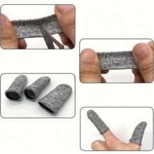 10 Uds. Dedales Resistentes A Cortes, Protección Laboral Para Cocina, Trabajo, Escultura, Protector De Dedos Antideslizante Y Reutilizable - Gris - Ver 6