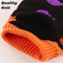 Dog Sweater, Puppy Festival Theme Knitted Sweater For Autumn - Orange - View 5