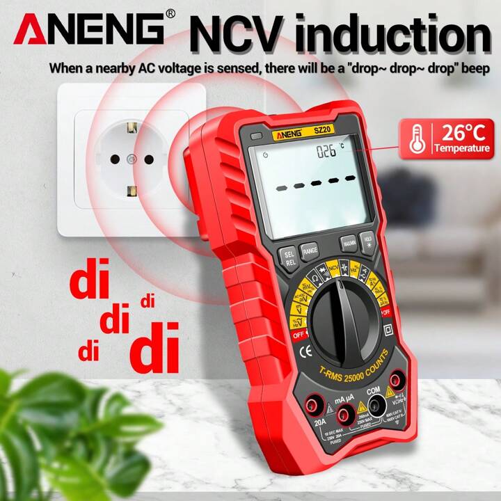 ANENG SZ20 Industrial High Precise 25000 Counts Autorange Car ...