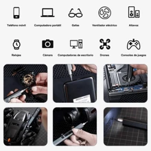 Professional Electric Screwdriver Set, DIY Hardware Tools For Mobile Phone Laptop Mini Precision Electric Screwdriver Rechargeable Screwdriver Set With LED Light - Black - View 8