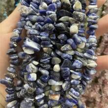 Cuentas de piedra astillada natural, piedras preciosas multicolor asimétricas de 5-8 mm, rocas de curación de chakra sueltas con agujero para fabricación de joyas, manualidades DIY, cristal - Multicolor - Ver 18