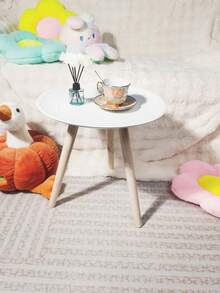 1個摩洛哥式復古茶桌/咖啡桌/b&b實木復古茶盤/創意托盤圓小桌/茶水果咖啡花瓶展示藝術桌/簡單可拆式波西米亞風茶桌 - 白色 - 查看 9