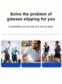 4 Pairs Of Non-Slip Silicone Glasses Covers, Glasses Legs To Prevent Falling Off, Fixed Ear Hook Holders, Glasses Accessories, Suitable For Sports Learning And Daily Wear Glasses Accessories For Women