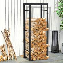 HOMCOM Firewood Racks - สีดำ - ดู 2