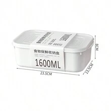 1 Pieza Caja De Conservación De Carne Congelada, Caja De Almacenamiento De Alimentos De Refrigerador, Caja De Almacenamiento De Verduras Y Frutas, Suministros De Cocina - Blanco - Ver 5