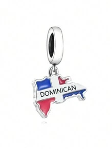 1 Pieza Moderno Colgante De Bloque De Color De Plata 925 Esterlina Con Cuentas Para Hacerlo Tú Mismo, Estilo Unisex Para Uso Diario