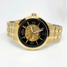 Relógio Technos Original Esqueleto Automático Dourado 8N24AK/4P
