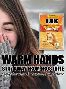 20/10/2入組一次性自發熱手、身體、腳部暖器,防寒貼自粘暖腹貼保暖貼 - 白色 - 查看 3