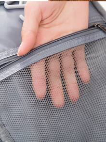 1個掛式化妝包,採用雙拉鍊和雙層隔層設計,適用於出差和戶外旅行以整理化妝品毛巾,大容量便攜式化妝包,適用於學生宿舍浴室的必備品,帶有精美包裝盒的禮物,適合男女生,返校大學宿舍必備,聖誕節禮物 - 紫色 - 查看 7