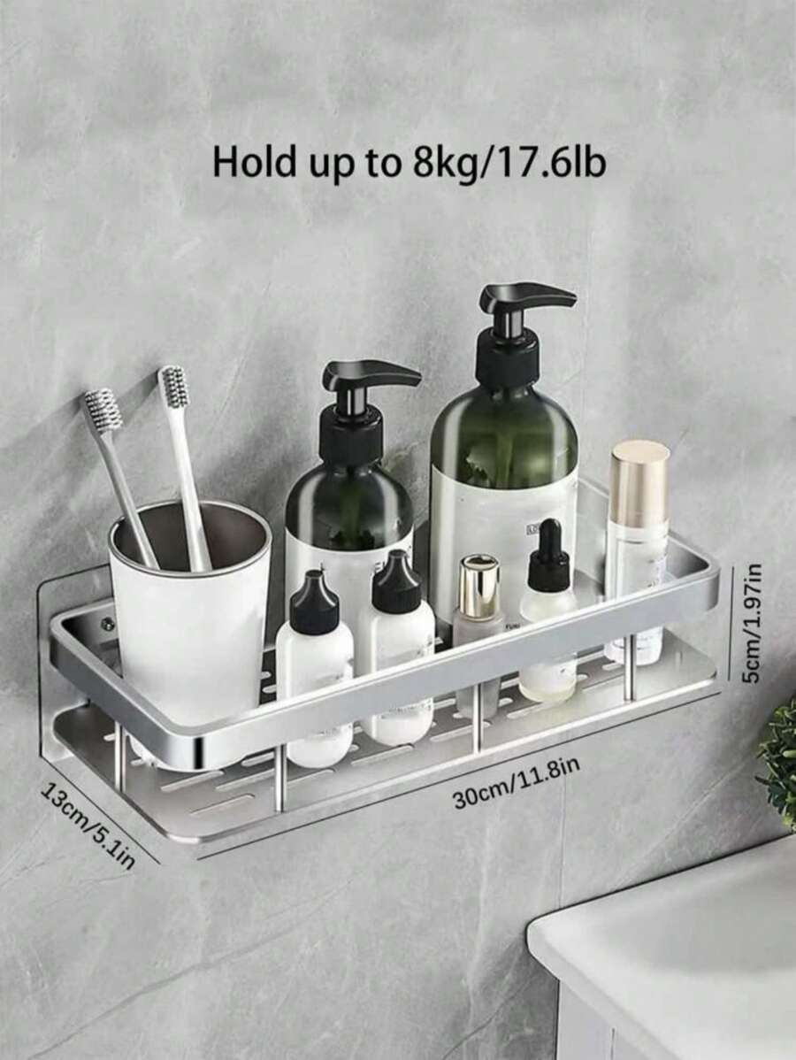 1pc Silver Bathroom Organizer,Shower Caddy,Shampoo Holder,Storage Rack