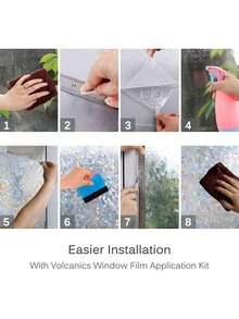 1pc 3d Glass Sticker Pvc Privacy Frosted Window Film With Anti-Peeping And Static Cling Function - Multicolor - View 7