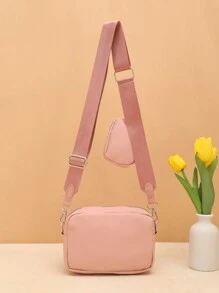 Mới Của phụ nữ Cái túi Đơn giản giản dị Túi đeo vai Thời trang Túi đeo chéo Xu hướng Retro Da giả Da mềm Cảm giác Của phụ nữ Vai xiên Cái túi - Hồng - Xem 3