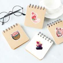 218入組軸骨貼紙,可愛卡通美學塗鴉防水貼紙,適用於水瓶、筆電、手機、滑板、吉他、行李、剪貼為裝飾用作禮物送給兒童、少年、成年人派對用品 - 彩色 - 查看 7