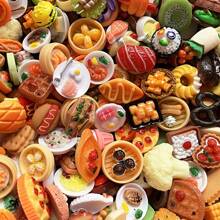 30入組迷你食物玩具,混合風格樹脂食品娃娃,廚房模擬遊戲迷你食物娃娃diy配件,適合成年人和青少年 - 隨機風格