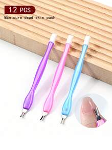 NailShine 12入組隨機多色修甲器,適用於美甲 - 彩色 - 查看 1