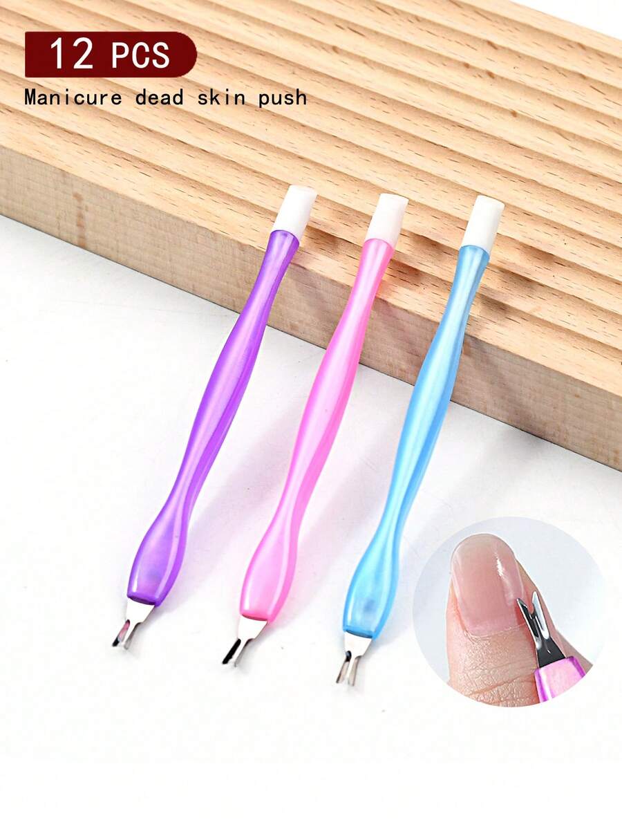 NailShine 12入組隨機多色修甲器,適用於美甲 - 彩色 - 查看 1