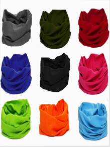 防曬防UV 1入/Pack G-100單色戶外無縫多功能頭巾男女適用的騎行頭帶口罩頸套 - 淺藍色 - 查看 3