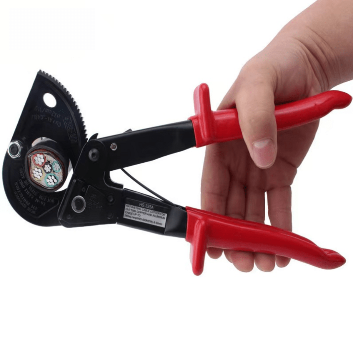 1pc Hs325a Ratchet Cable Cutter, Wire Cutters For Cutting Cables