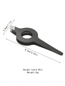 1把具有空心手柄的專業斜角鉗子,適用於眉毛和臉部毛髮除去-男女實用美容工具 - 黑色 - 查看 2
