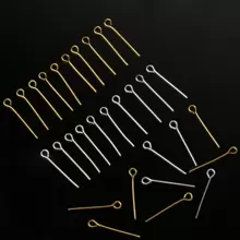 400 Pezzi/scatola Di Perni Per Gioielli Fai Da Te Con Testa Piatta E A Occhio, Perni A Occhio A Testa Dritta In Oro E Argento Per La Creazione Di Gioielli, Capi Di Metallo Per Orecchini, Braccialetti, Collane E Pendenti. Forniture (dimensioni: 20x0,5 Mm)