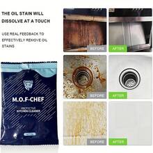 1瓶重型去污劑,強力清除頑固油漬的清潔粉,產生泡沫的強效油漬清潔劑,適用於廚房煙囪、煤氣爐、馬桶等場合 - 杏色 - 查看 3