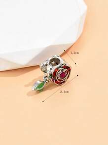 1 Pieza Cuenta Diy Minimalista Con Forma De Rosa Para Hacer Pulseras, Colgantes, Ornamentos Y Collares