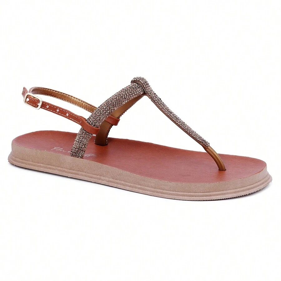 Women Flat Sandals - 金色 - 查看 1