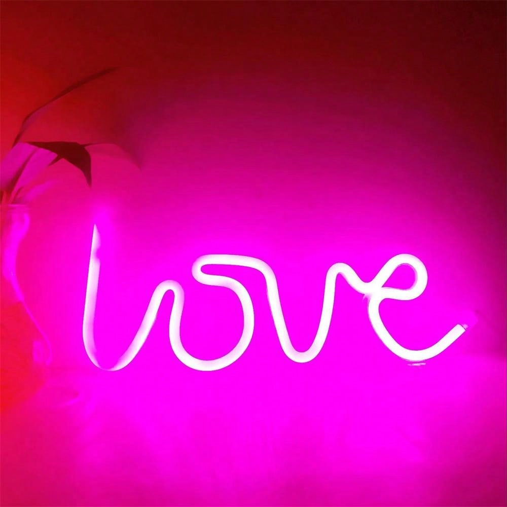 Love Neon Light With Battery Box & Usb Dual Use For Valentine's Day